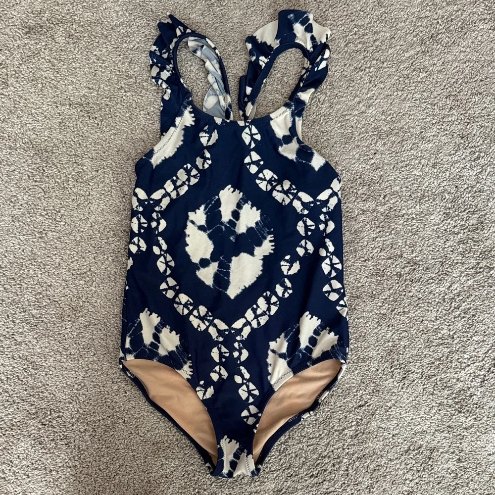 Crewcuts Navy and Cream Swimsuit